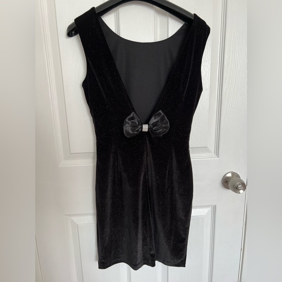 Black Glitter Dress - Picture 4 of 4